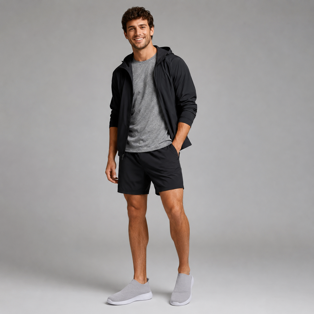 Men's Soft Gray Sneakers Aeris Vale